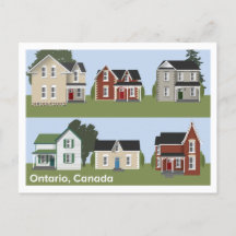 Postcard with Ontario Victorian Houses