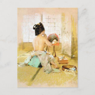 Postcard With Robert Frederick Blum Painting