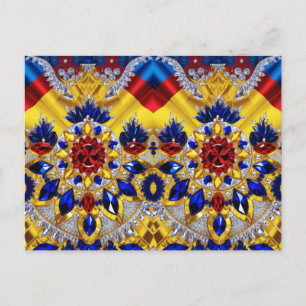 Postcard with Romanian Colours Design
