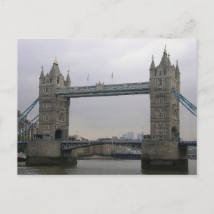 Postcard with Tower Bridge over the Thames River