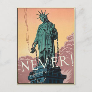 Postcard with Vintage American WWII Propaganda