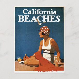 Postcard with Vintage California Print