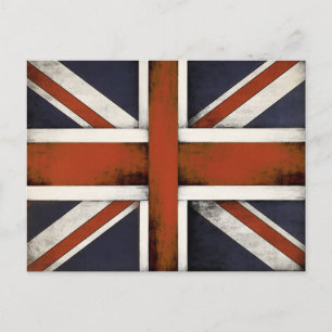Postcard with Vintage Great Britain Flag