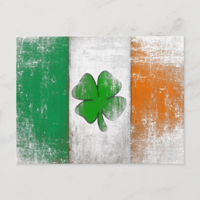 Postcard with Vintage Irish Flag (Front)