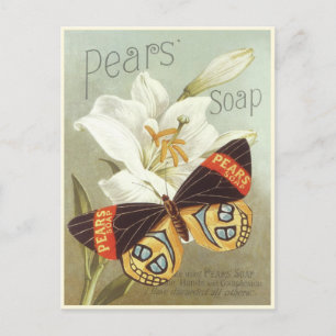 Postcard with Vintage Pears Soap Print