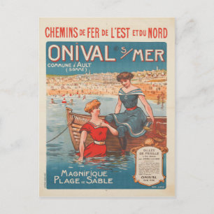 Postcard with Vintage Poster Print from France