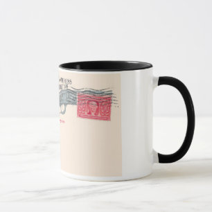 postcard without postage mug