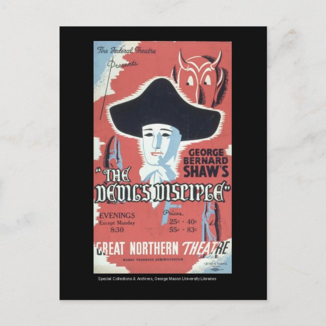 Postcard-WPA Chicago-Devil's Disciple Postcard (Front)