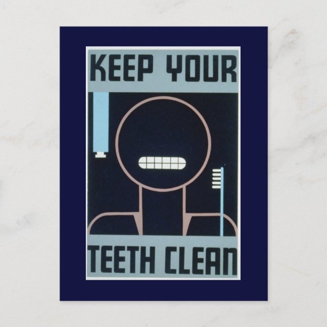 Postcard-WPA-Keep Your Teeth Clean Postcard (Front)