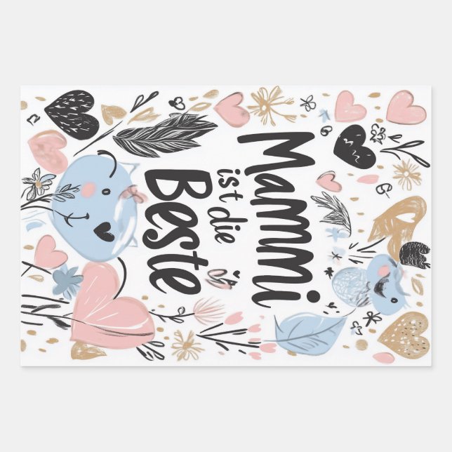 Postcard Wrapping Paper Sheet (Front)