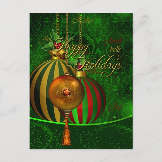 Postcard Xmas Merry Christmas Happy Holidays (Front)