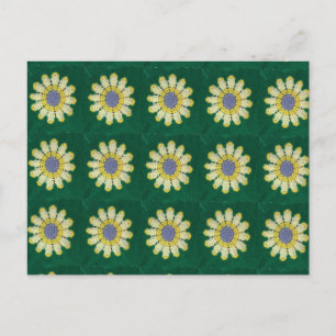 Postcard - Yellow Daisy Afghan Pattern