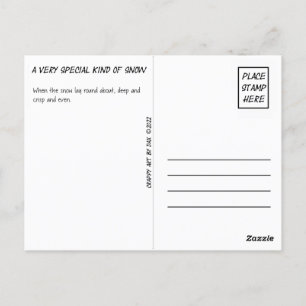 Postcard, Yellow, Snow, Yellow Snow, Winter Postcard