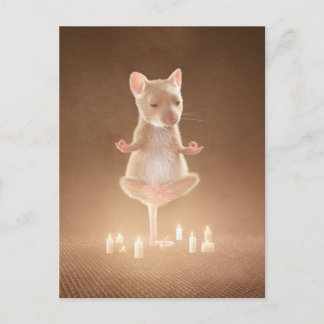 Postcard: "Yoga Mouse" Postcard