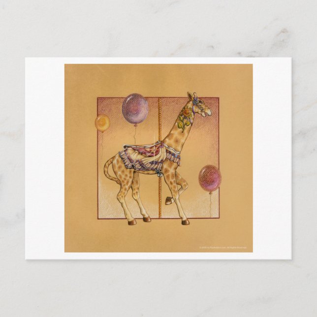 Postcards - Carousel Giraffe (Front)