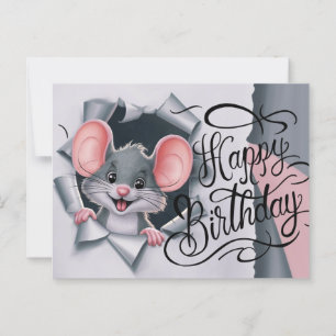 Postcards Happy Birthday Souris 02