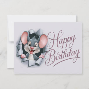 Postcards Happy Birthday Souris 06