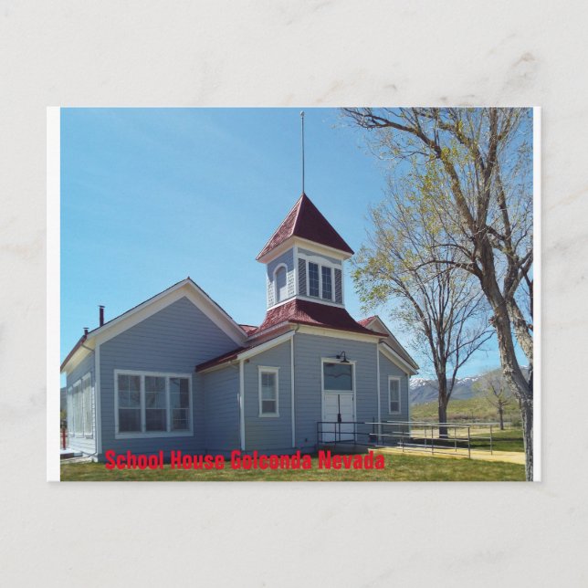 Postcards of, school house in  golconda Nevada. (Front)