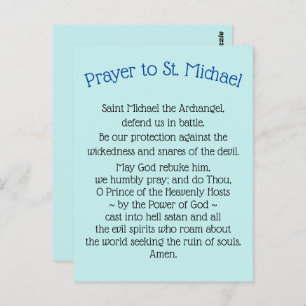 Postcards Prayer to Saint Michael the Archangel 