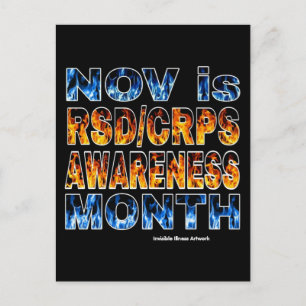 POSTCARDS...RSD/CRPS - Orange & Blue Postcard