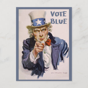 Postcards to Voters UNCLE SAM Vote Blue