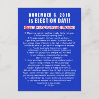 Postcards to Voters VOTERS CHECKLIST November 6