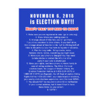 Postcards to Voters VOTERS CHECKLIST November 6