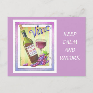 POSTCARDS - VINO!  You Had Me at MERLOT!