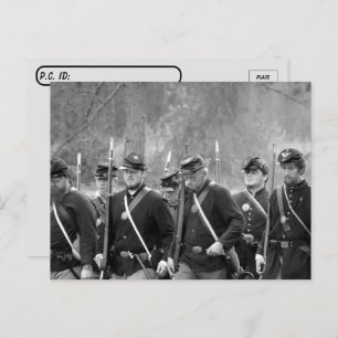 Postcrossing Battle Weary - Civil War Reenactment Postcard