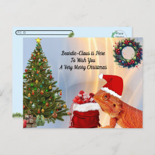 Postcrossing - Beardie-Claus - Bearded Dragon  Postcard