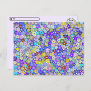 Postcrossing - Beautiful Colourful Floral Postcard
