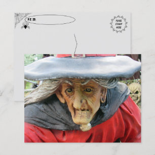 Postcrossing Halloween Witch Postcard