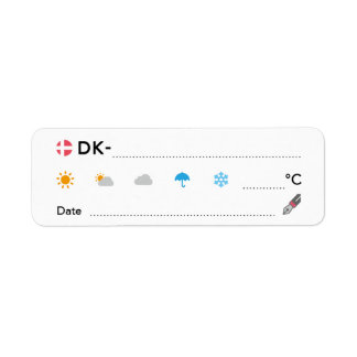 Postcrossing ID DK Denmark Weather Date ラベル Return Address Label