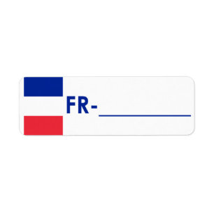 Postcrossing ID Label France "Flag Style" Return Address Label
