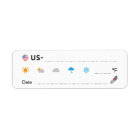 Postcrossing ID US America Weather Date ラベル