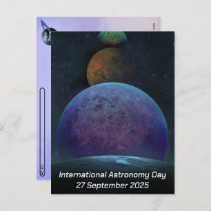 Postcrossing International Astronomy Day - Planets Holiday Postcard