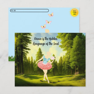 Postcrossing Little Ballerina Quote Postcard