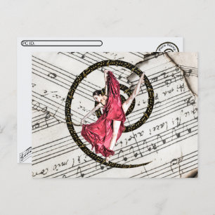 Postcrossing - Musical Dancer Postcard