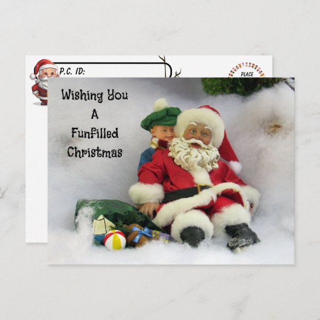 Postcrossing - Santa Takes a Tumble Postcard (Front/Back)