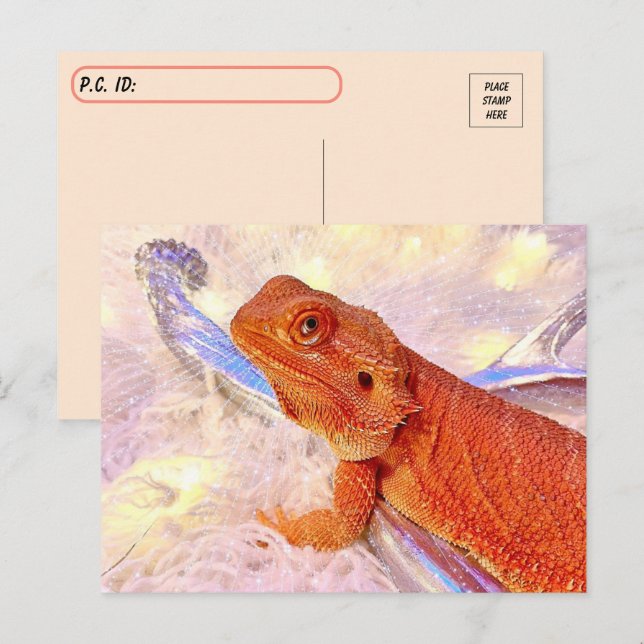 Postcrossing Teak the Bearded Dragon Postcard (Front/Back)
