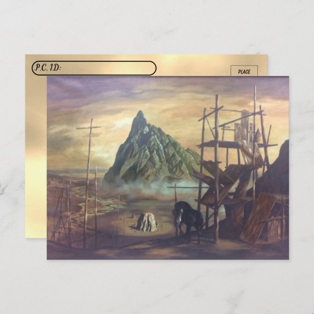 Postcrossing - The Black Horse - John Atherton Postcard (Front/Back)