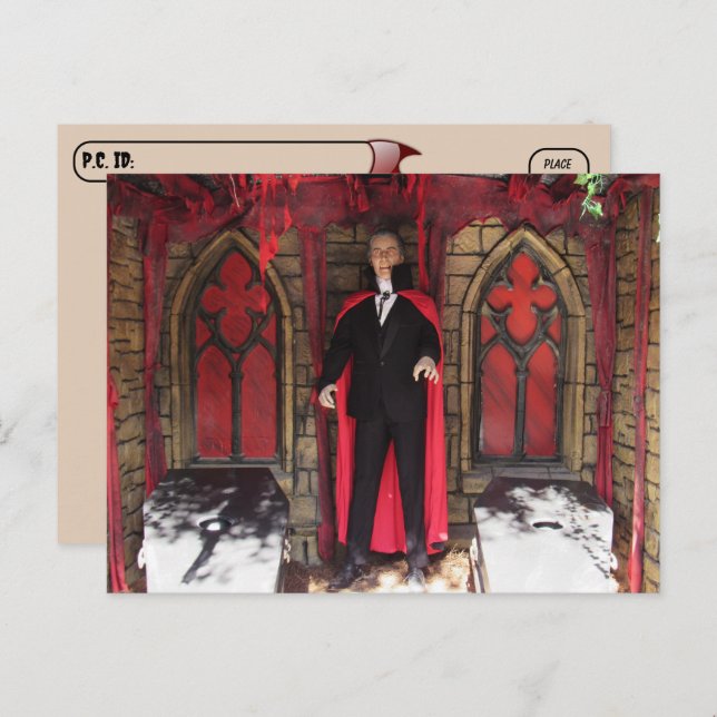 Postcrossing - Vampire Monster / Halloween  Postcard (Front/Back)