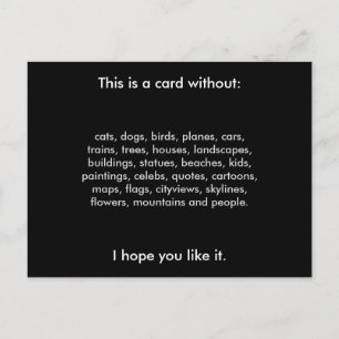 Postcrossing without any of the usual stuff postcard