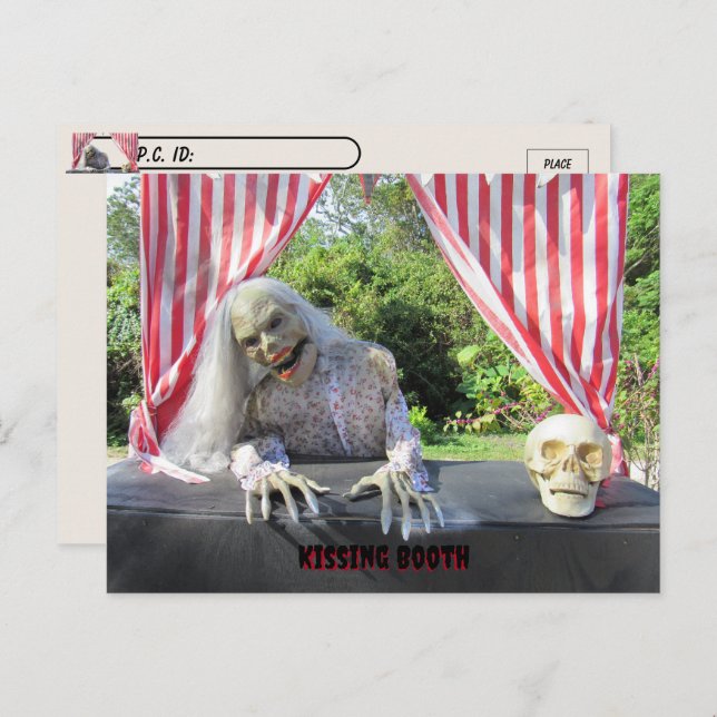 Postcrossing - Zombie Kissing Booth Postcard (Front/Back)