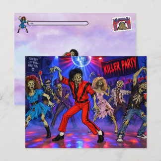 Postcrossing - Zombie Party Holiday Postcard