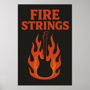 Poster 11, Fire Strings, Vintage