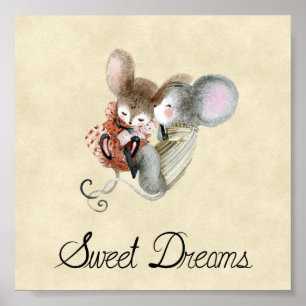 Poster (15,2 x 15,2cm) - Cute Little Mice