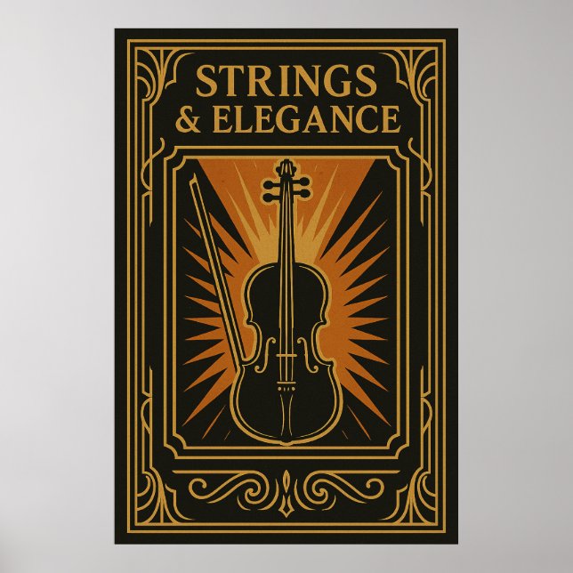 Poster 15, Strings & Elegance, Vintage (Front)