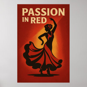 Poster 18, Passion in Red, Vintage