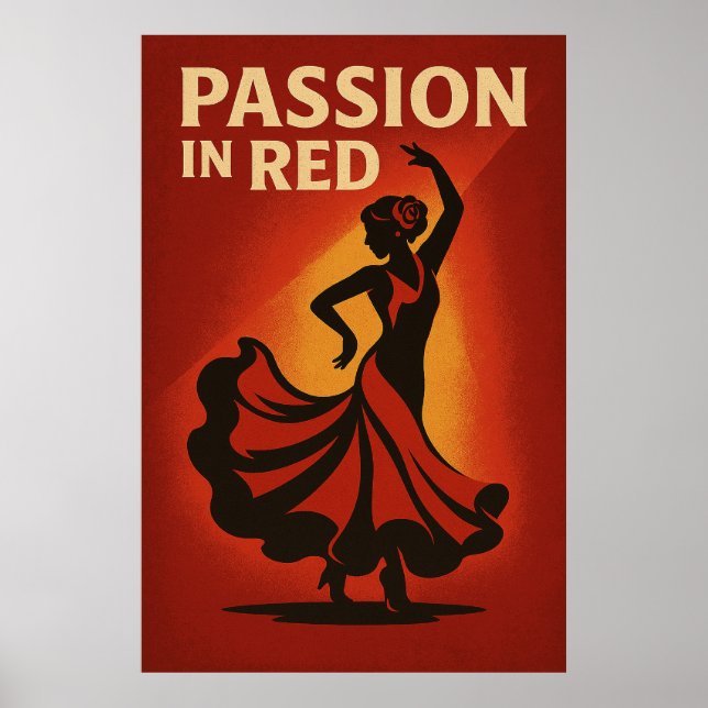Poster 18, Passion in Red, Vintage (Front)